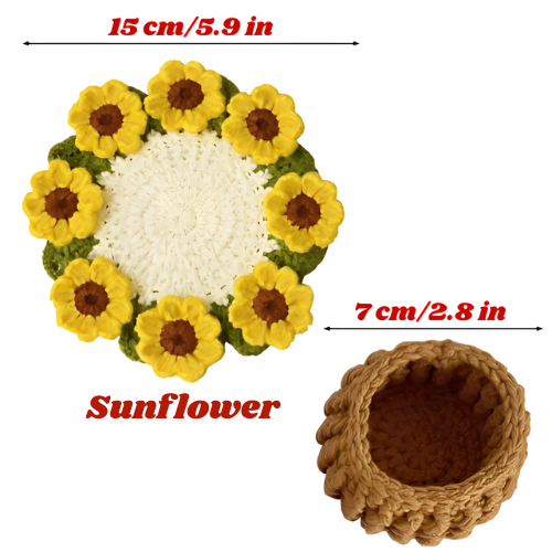 Bouquet Coasters – Handwoven Flowers