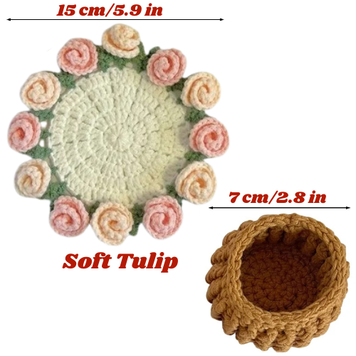 Bouquet Coasters – Handwoven Flowers