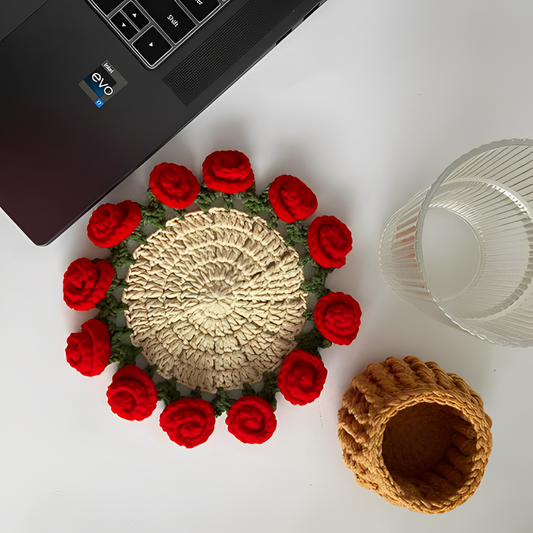 Bouquet Coasters – Handwoven Flowers