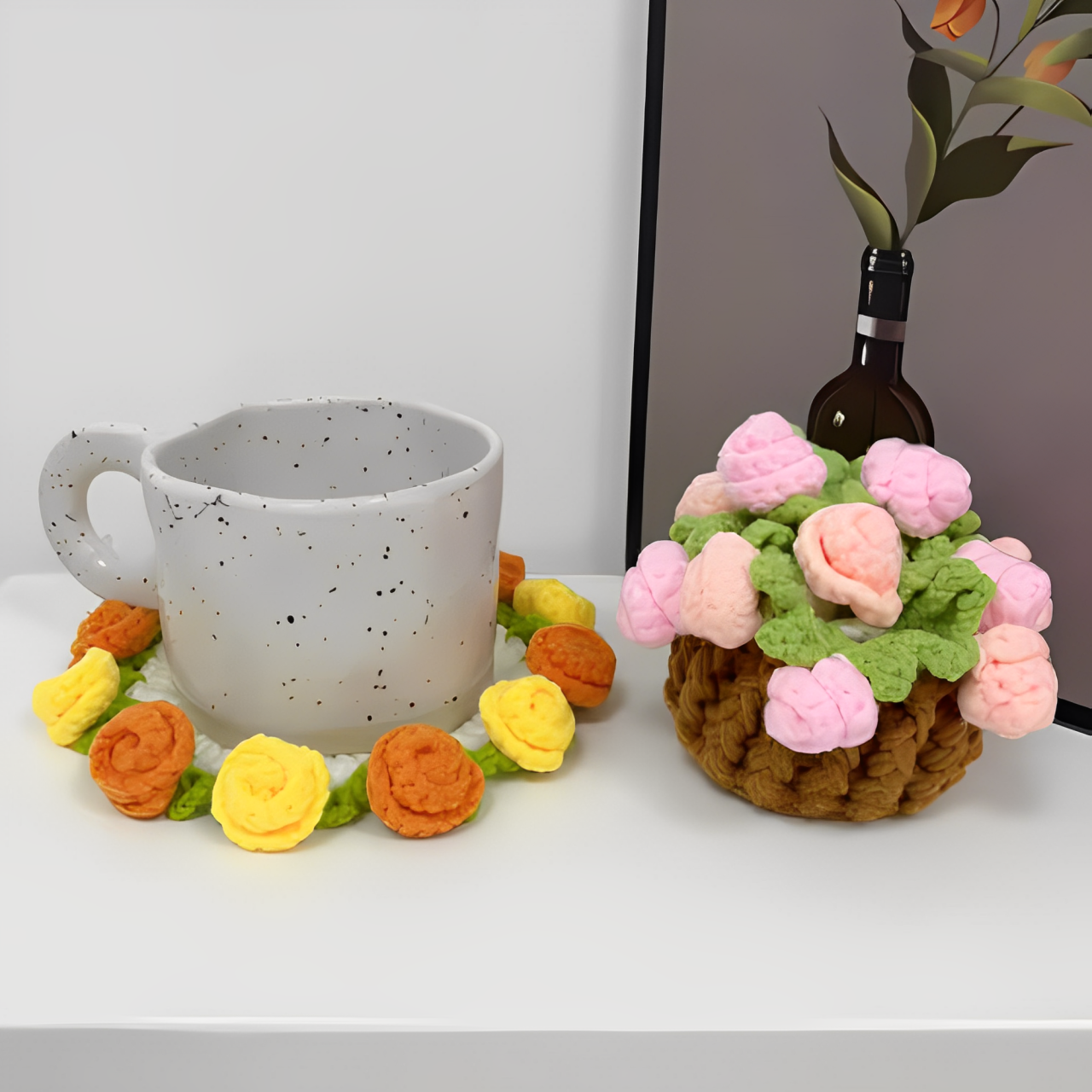 Bouquet Coasters – Handwoven Flowers